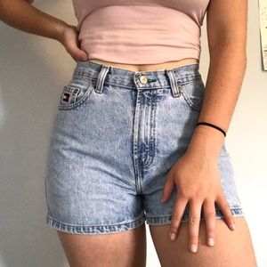 Vintage Tommy Hilfiger high waisted jean shorts
